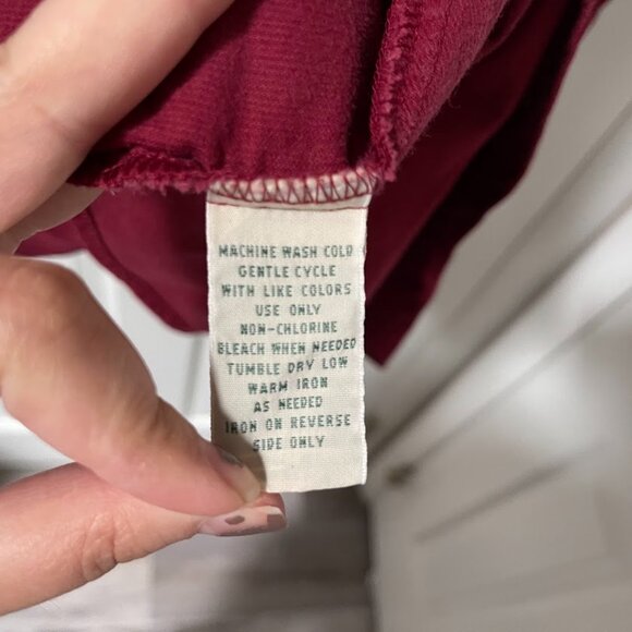 Vintage Burgundy Corduroy Button-Down Shirt - Picture 3 of 8